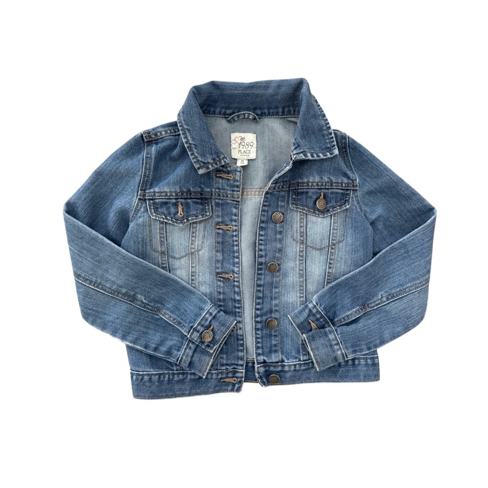 The Children's Place Blue Denim Jean Jacket Medium 7/8